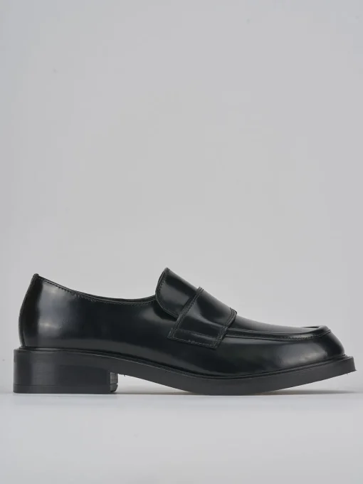 Mocassini tacco 2cm pelle nero
