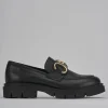Mocassini tacco 2cm pelle nero