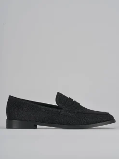 Mocassini tacco 2cm pelle nero