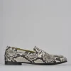 Mocassini tacco 1cm pelle multicolor