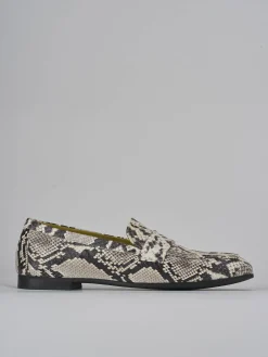 Mocassini tacco 1cm pelle multicolor