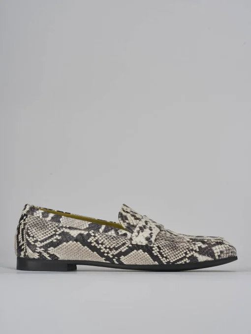 Mocassini tacco 1cm pelle multicolor