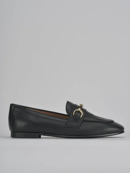 Mocassini tacco 1cm pelle nero
