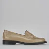 Mocassini tacco 2cm pelle beige