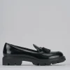 Mocassini tacco 2cm pelle nero