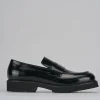 Mocassini tacco 2cm pelle nero