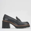Mocassini tacco 5cm pelle nero