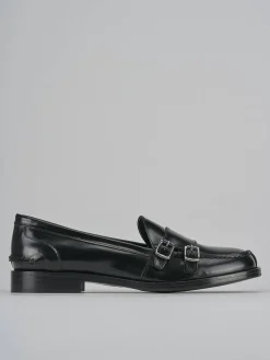 Mocassini tacco 2cm pelle nero