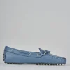 Mocassini tacco 1cm pelle jeans
