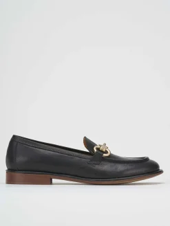 Mocassini tacco 2cm pelle nero