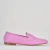 Mocassini tacco 1cm pelle rosa