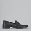 Mocassini tacco 1cm pelle nero