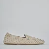 Mocassini tacco 1cm pelle beige