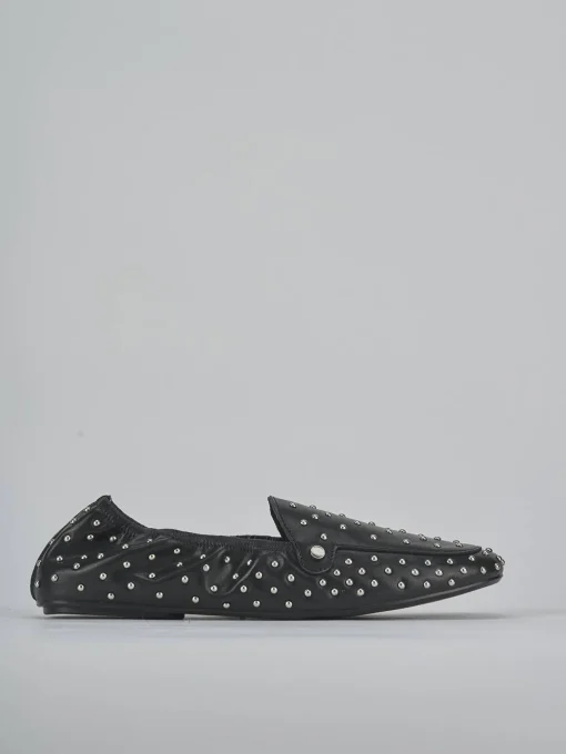 Mocassini tacco 1cm pelle nero