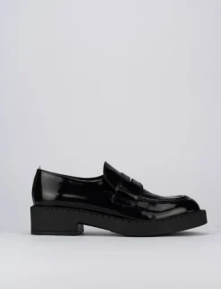 Mocassini tacco 2cm pelle nero