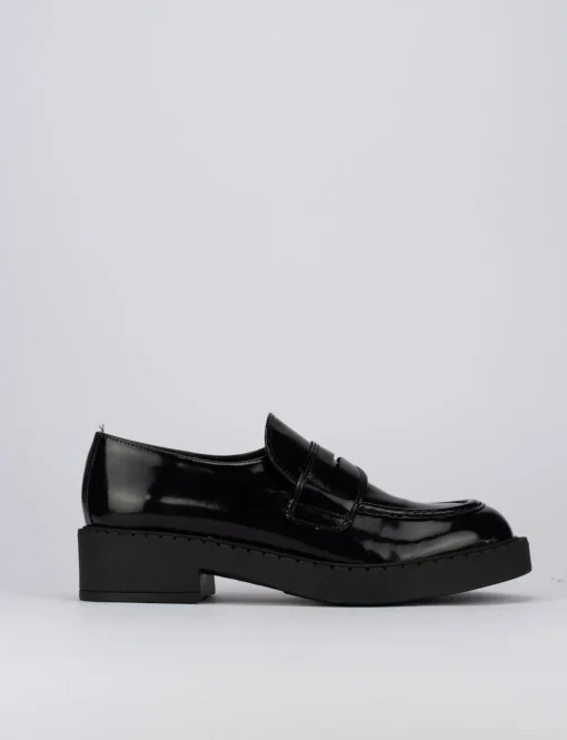 Mocassini tacco 2cm pelle nero