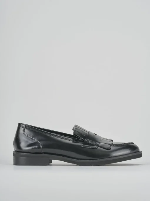 Mocassini tacco 2cm pelle nero