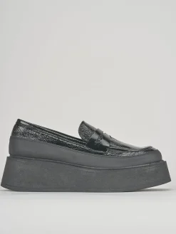 Mocassini tacco 3cm pelle nero