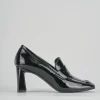 Mocassini tacco 6cm pelle nero