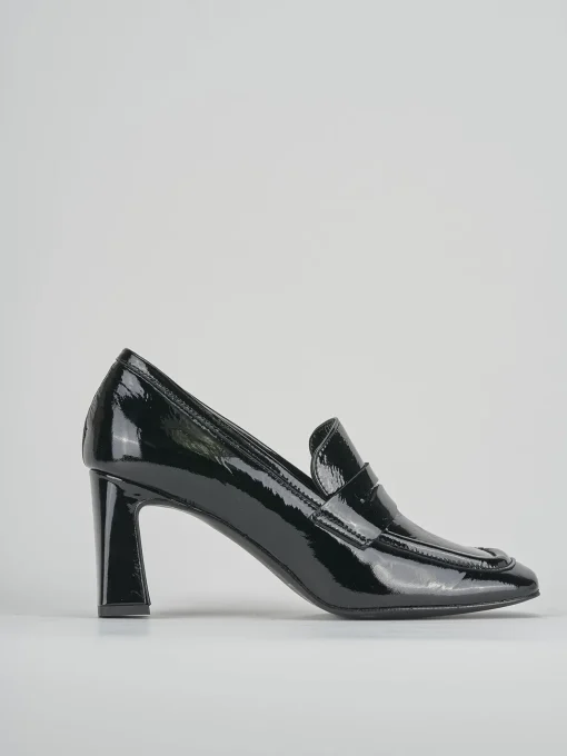 Mocassini tacco 6cm pelle nero