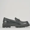 Mocassini tacco 2cm pelle nero