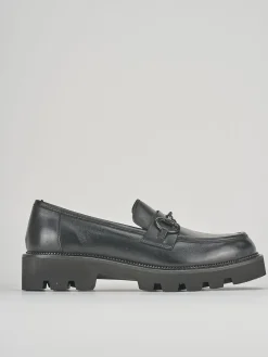 Mocassini tacco 2cm pelle nero