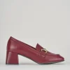 Mocassini tacco 6cm pelle bordo'