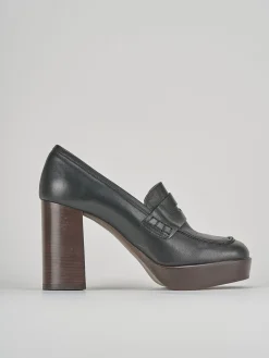 Mocassini tacco 9cm pelle nero