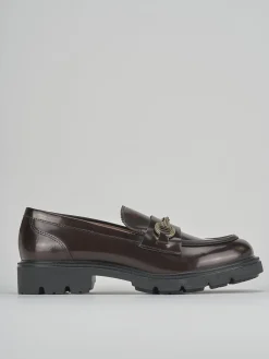 Mocassini tacco 2cm pelle testa