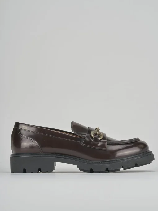 Mocassini tacco 2cm pelle testa
