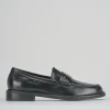 Mocassini tacco 1cm pelle nero