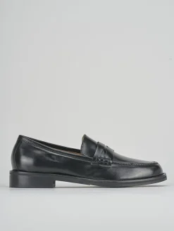Mocassini tacco 1cm pelle nero