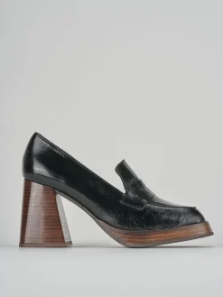 Mocassini tacco 9cm pelle nero