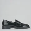Mocassini tacco 1cm pelle nero