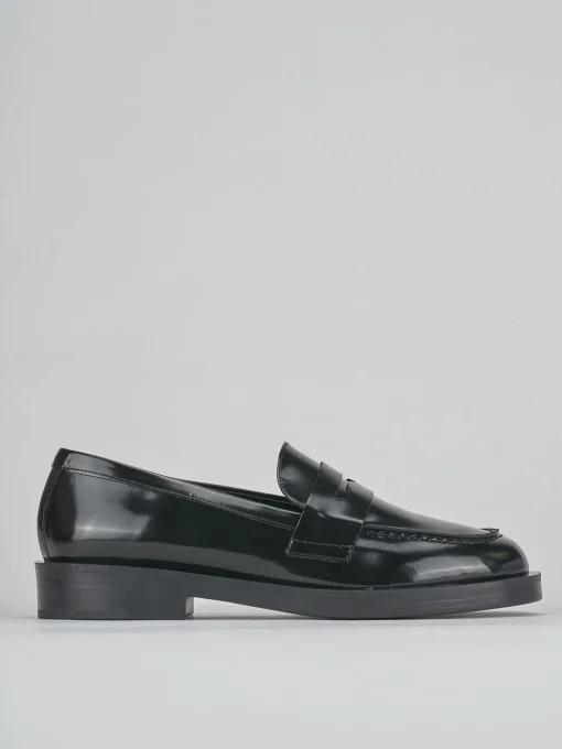Mocassini tacco 1cm pelle nero