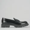 Mocassini tacco 2cm pelle nero