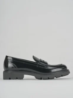 Mocassini tacco 2cm pelle nero