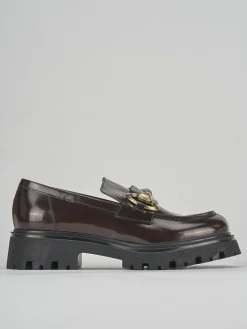 Mocassini tacco 3cm pelle testa