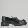 Mocassini tacco 3cm pelle nero