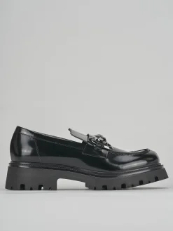 Mocassini tacco 3cm pelle nero