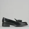 Mocassini tacco 2cm pelle nero