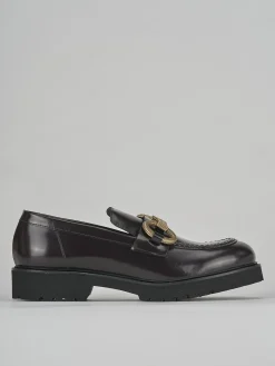 Mocassini tacco 2cm pelle bordo'