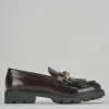 Mocassini tacco 3cm pelle testa