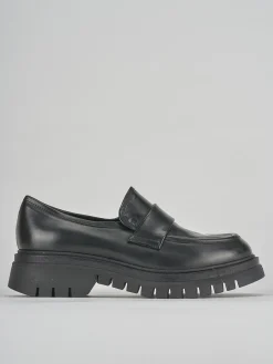 Mocassini tacco 2cm pelle nero