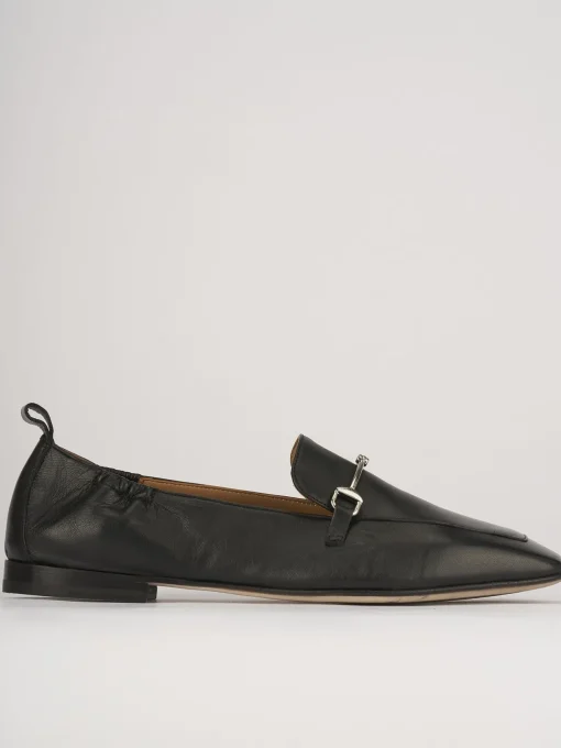 Mocassini tacco 1cm pelle nero