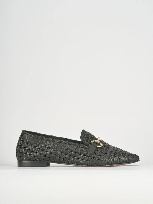Mocassini tacco 1cm pelle nero