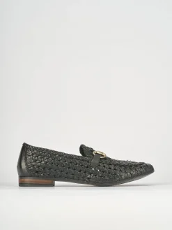 Mocassini tacco 1cm pelle nero