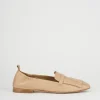 Mocassini tacco 1cm pelle beige