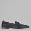 Mocassini tacco 1cm pelle blu