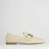 Mocassini tacco 1cm pelle beige